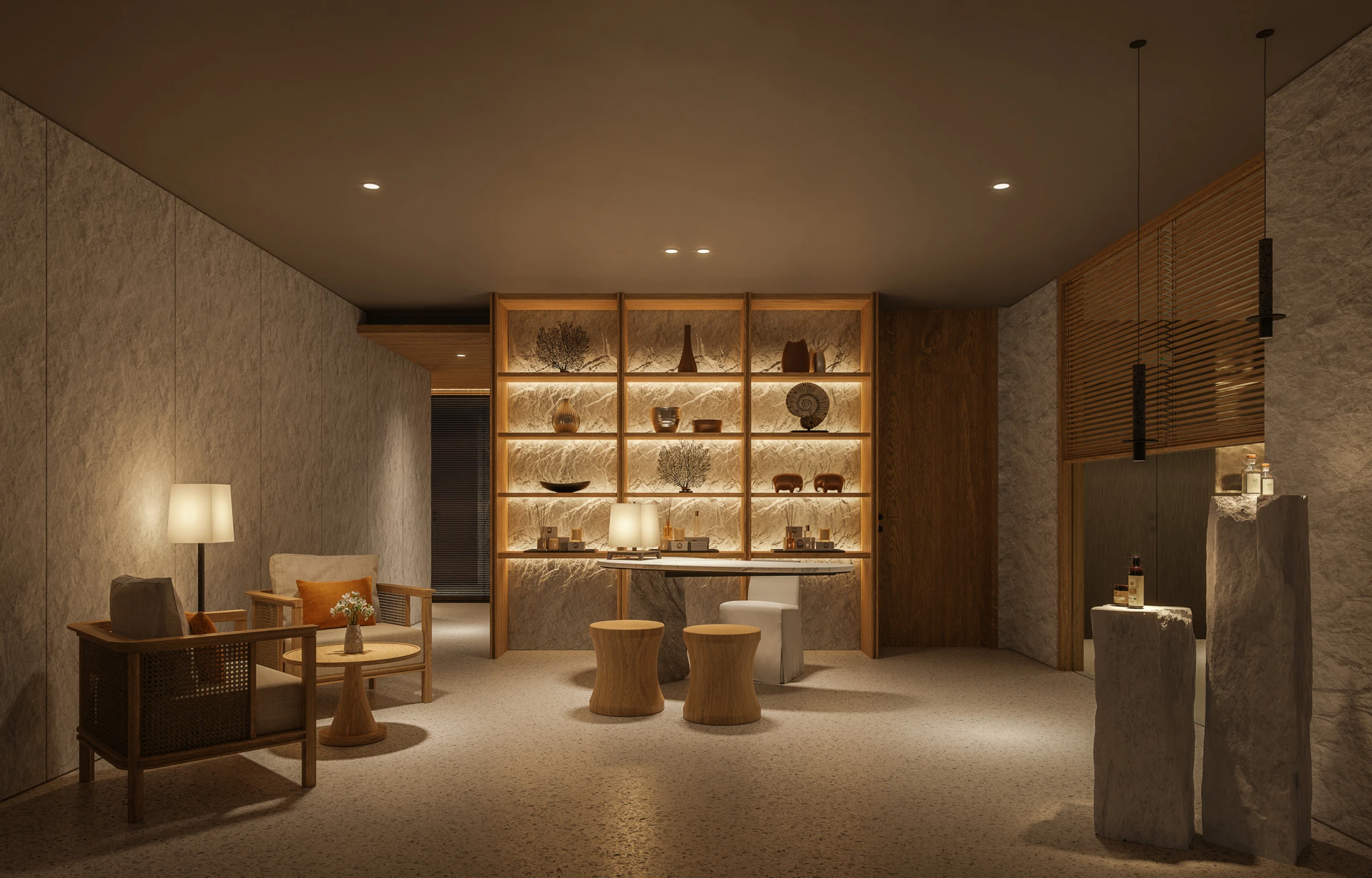 Anda Resort decorative light in a coastal retreat — design visualization