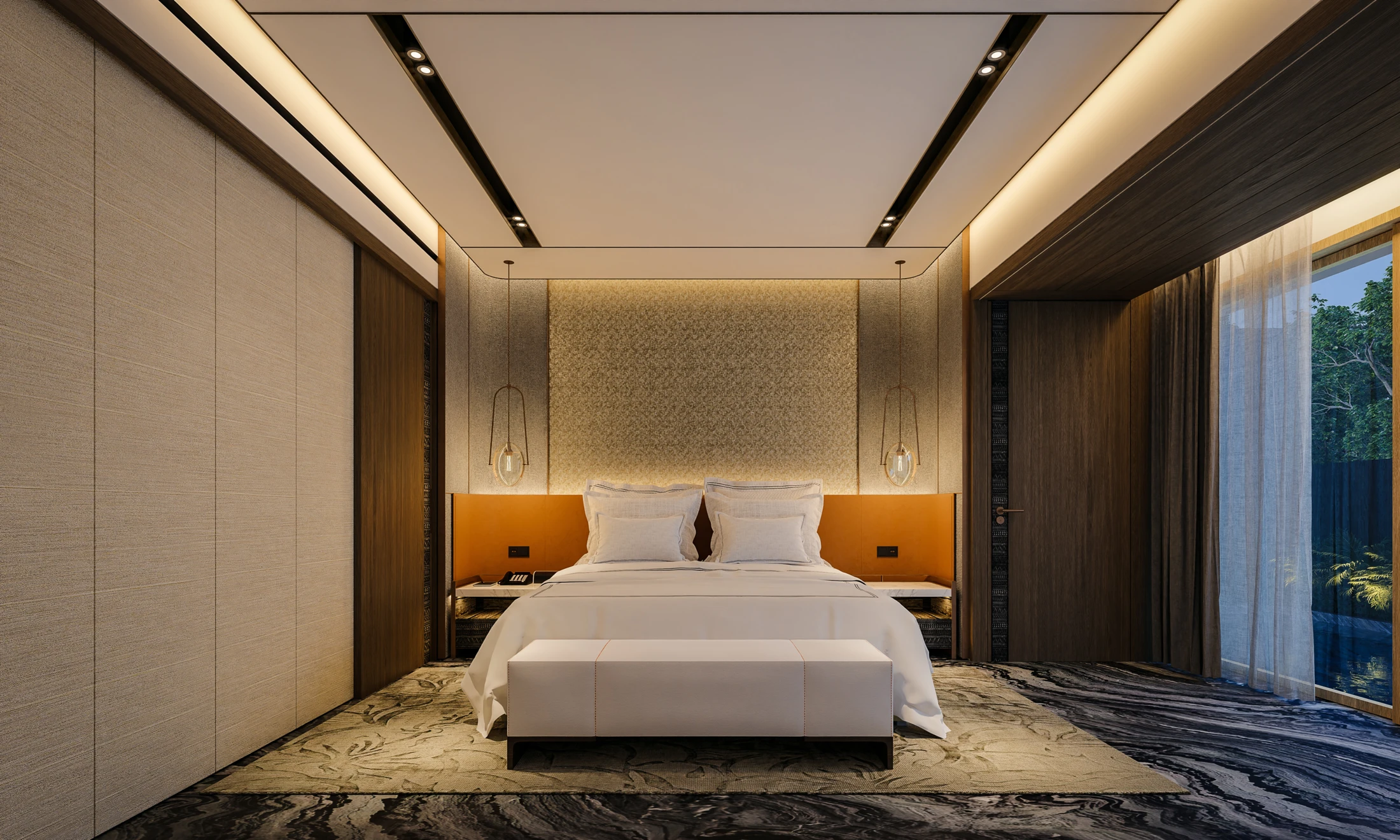Anda Resort lighting for guest spaces — design visualization