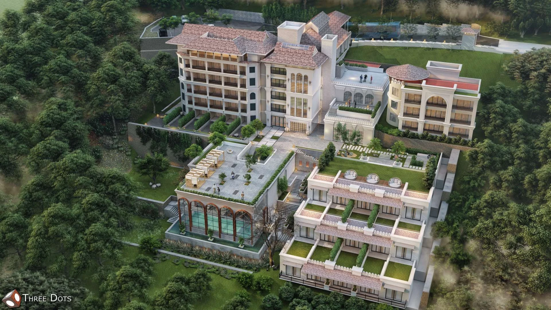 Bhangeri Durbar Resort design visualization