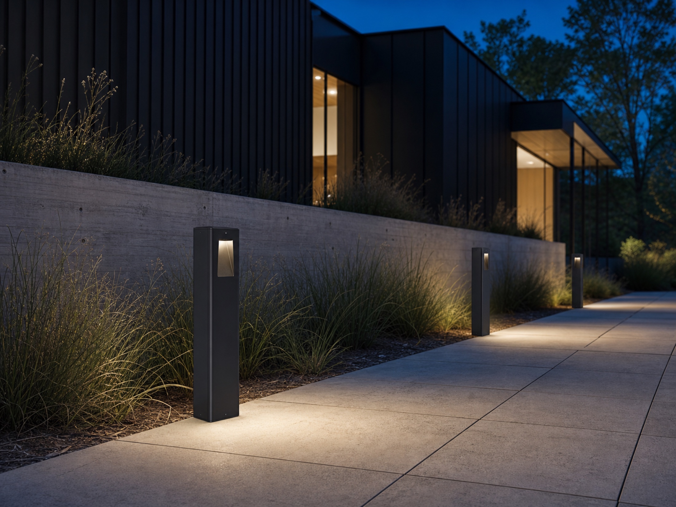 BL03 outdoor bollard application