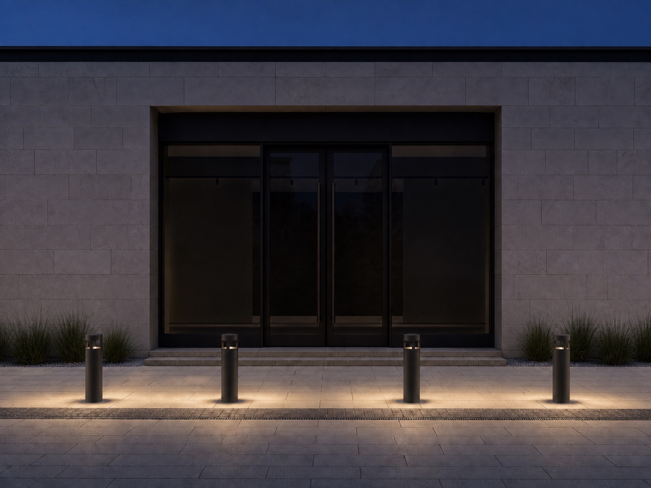 BL04 outdoor bollard application