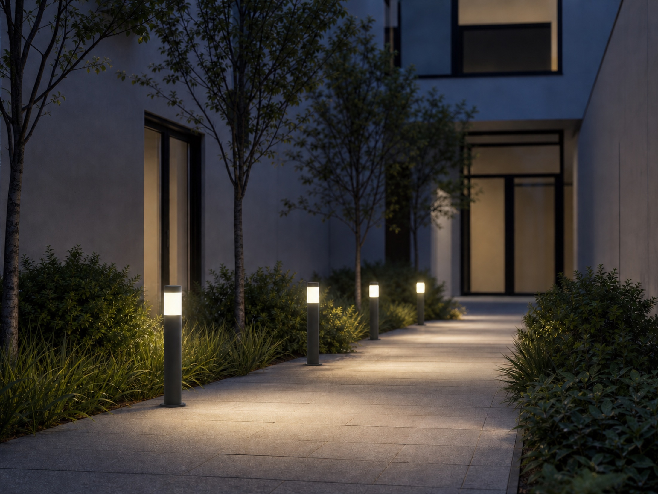 BL06 outdoor bollard application