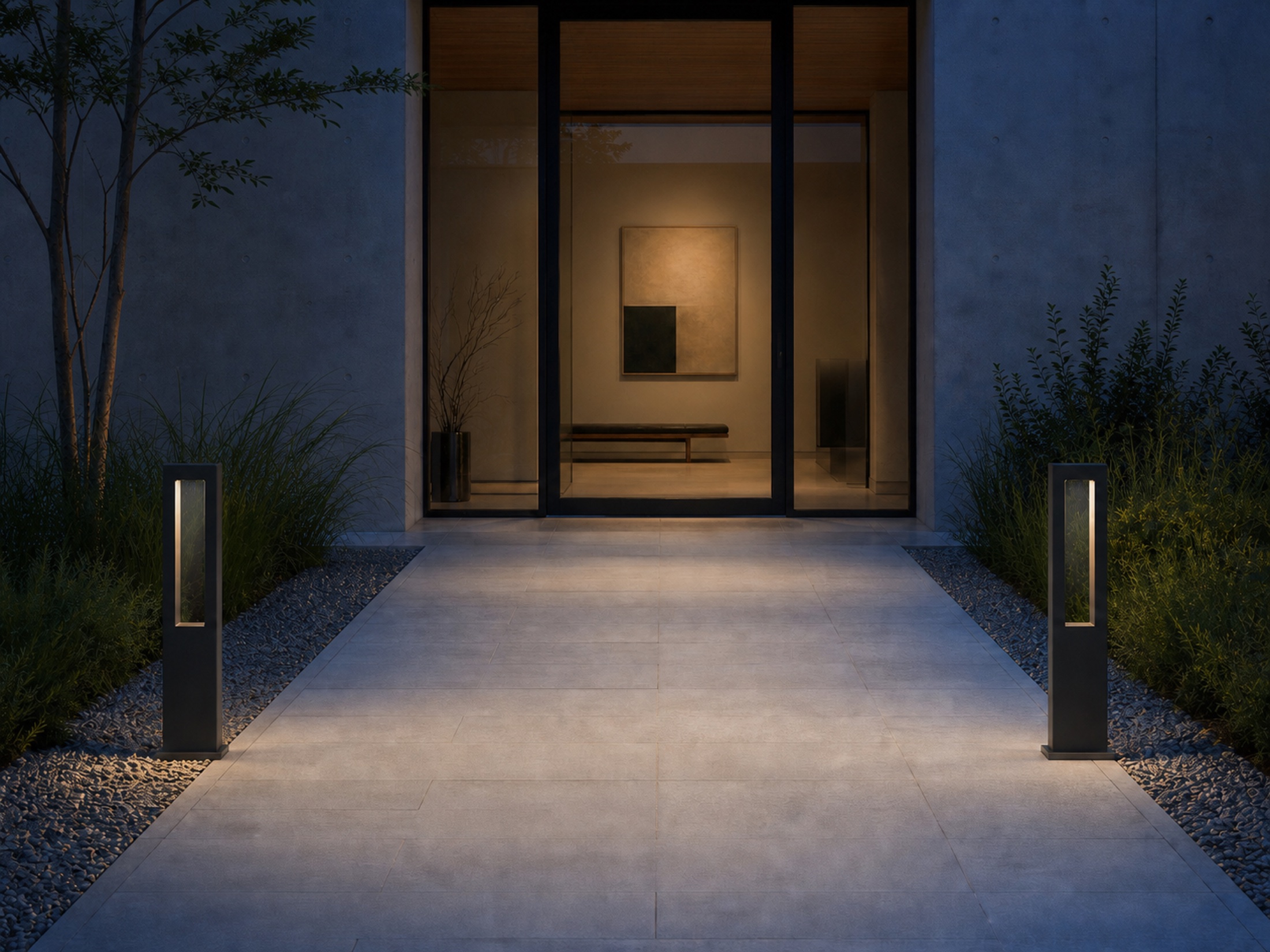 BL08 outdoor bollard application