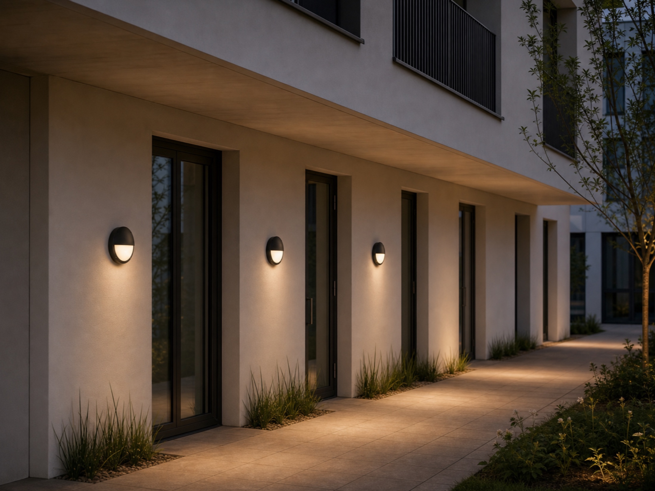 BH02 bulkheads used on an exterior residential facade