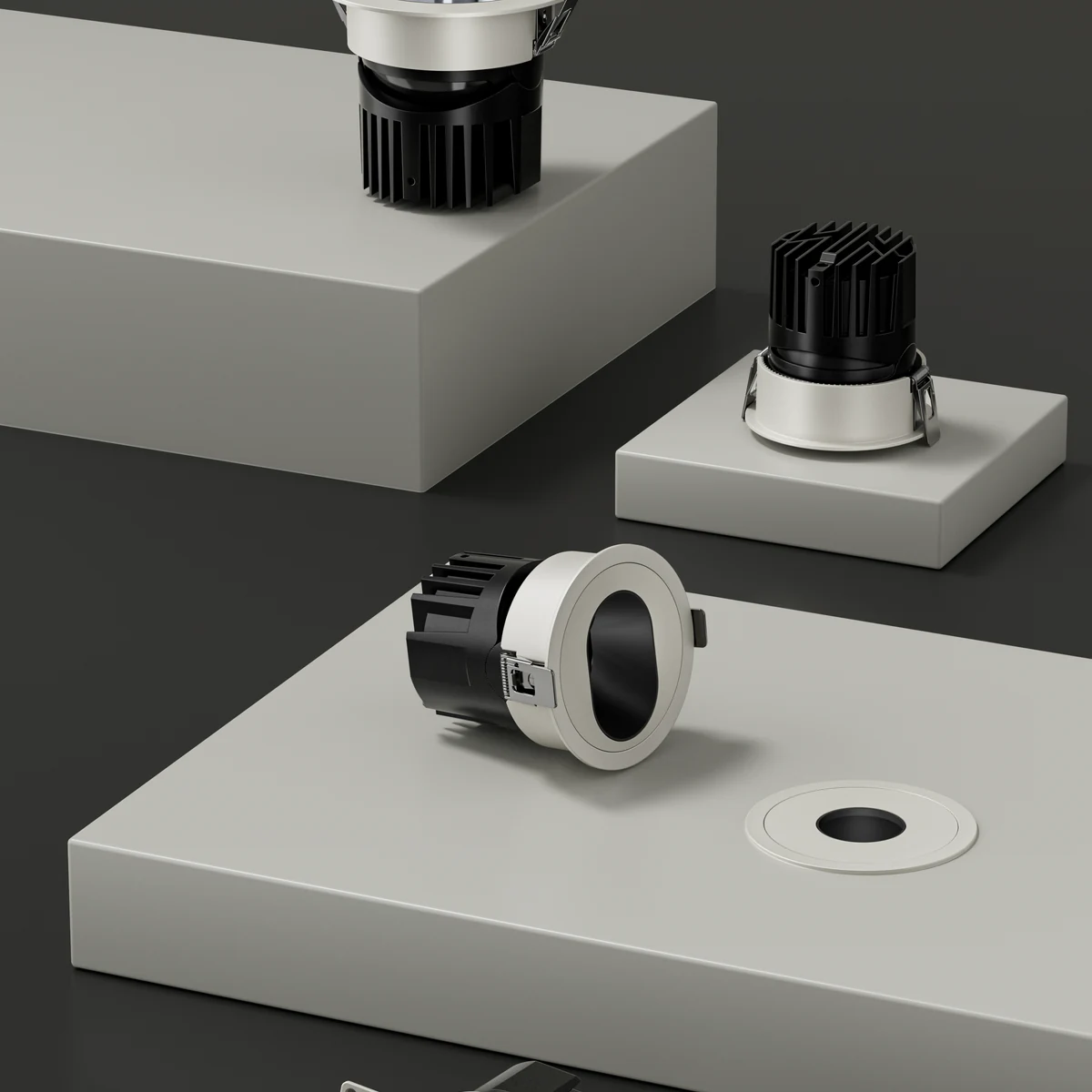 Dark II recessed downlight family