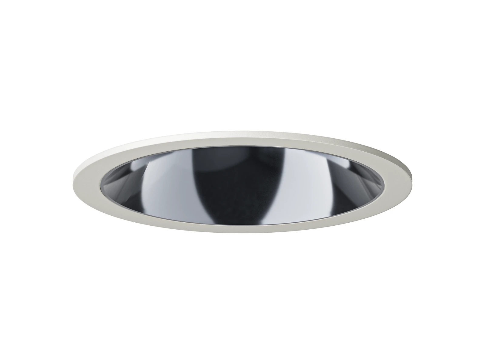 DX055A round recessed downlight installed view