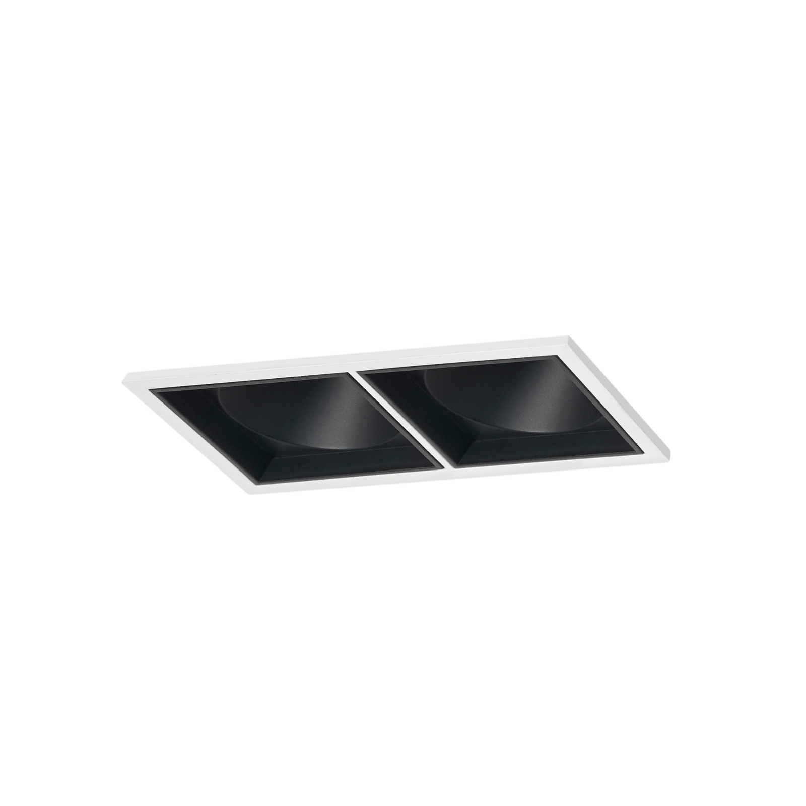 DK075E1 twin-aperture recessed downlight installed view