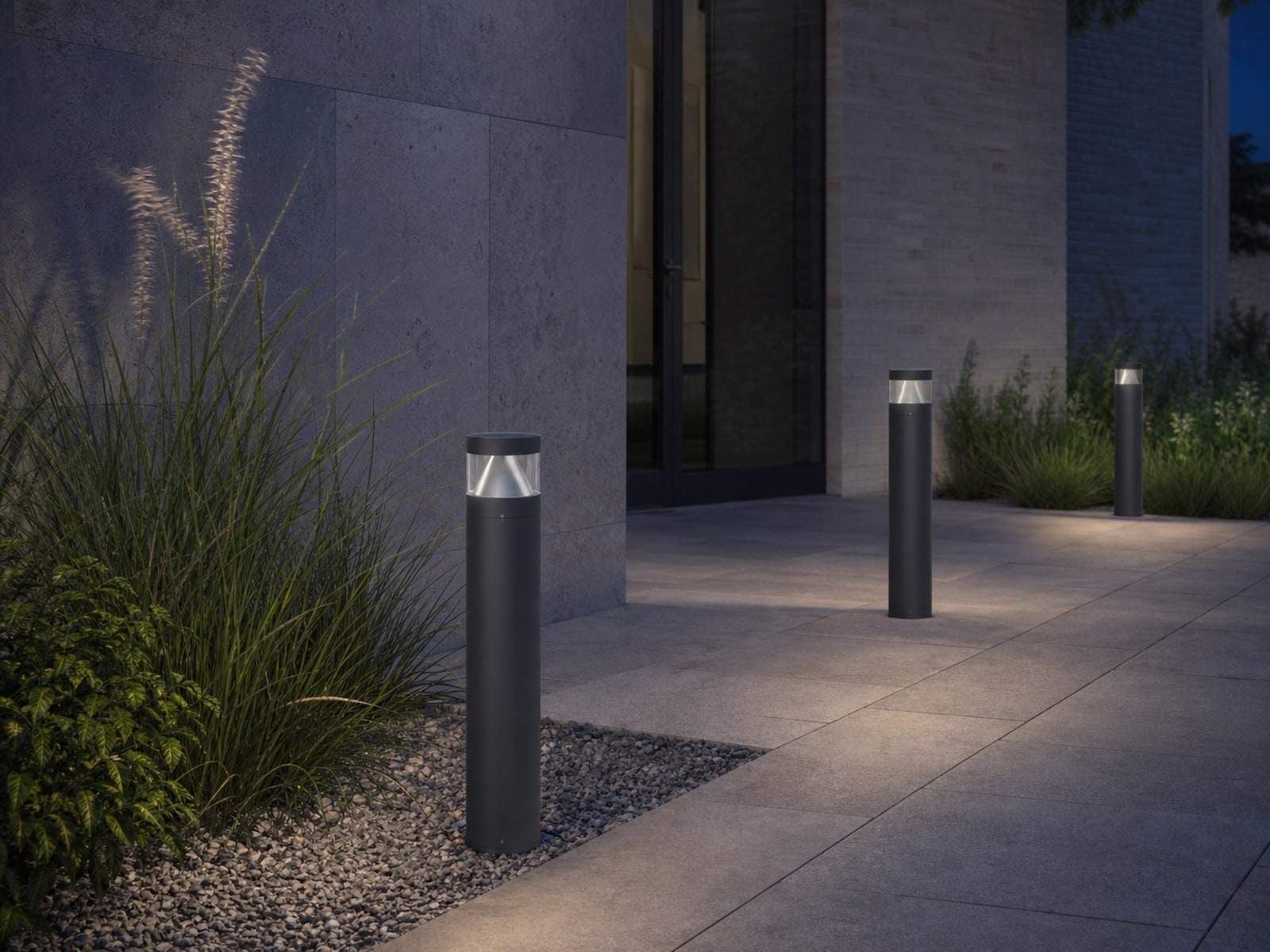 BL02 outdoor bollard application