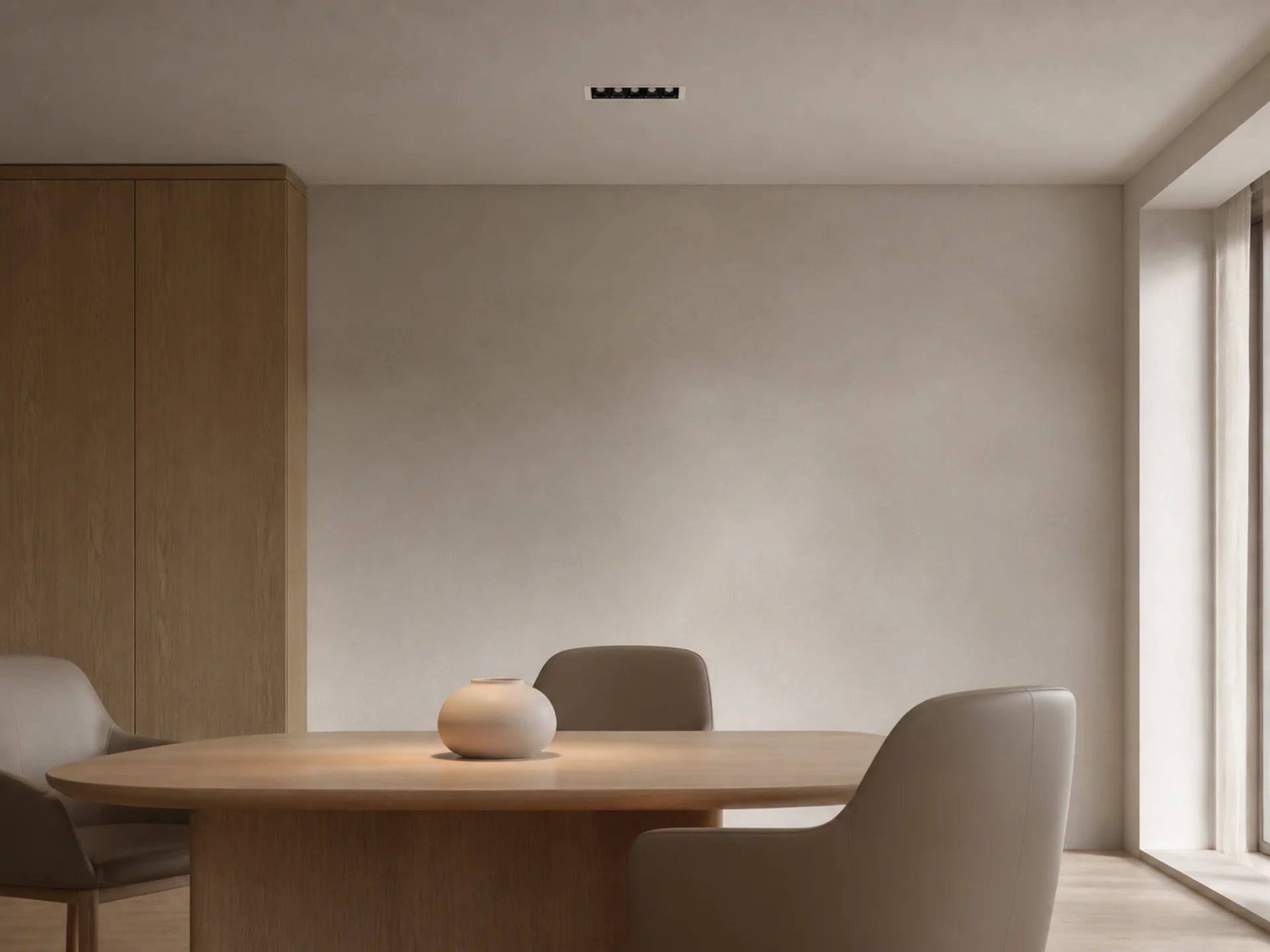Blade Adjustable family used above a dining and meeting area