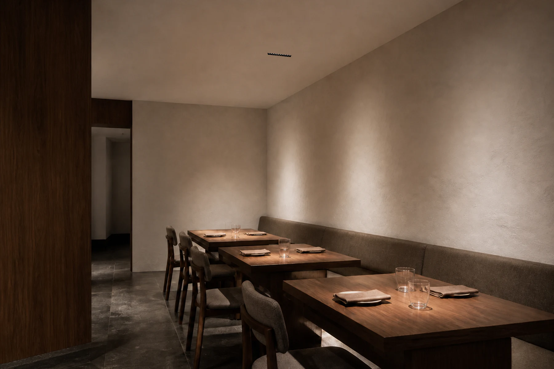 Blade Trimless family used for architectural ceiling lighting