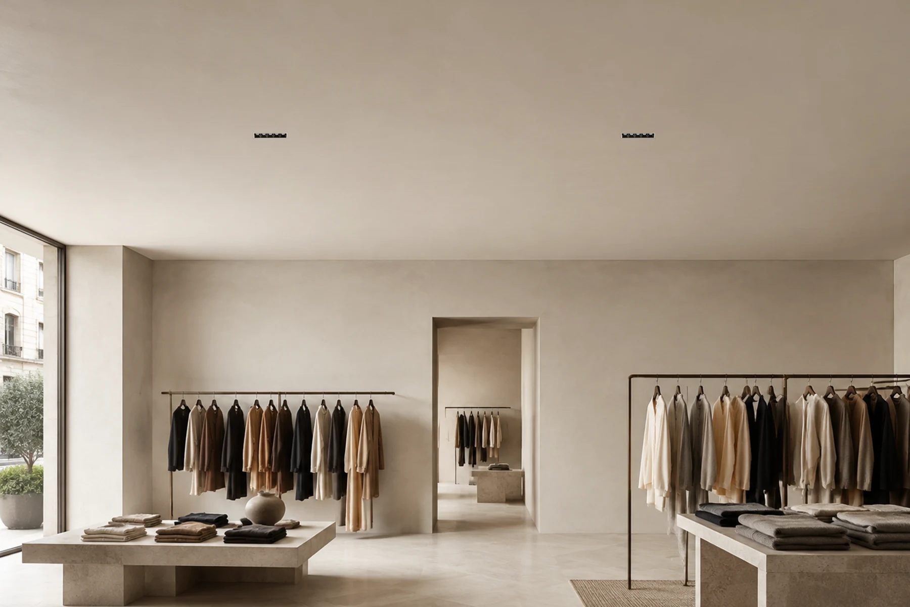 Blade linear downlights used for precise retail lighting