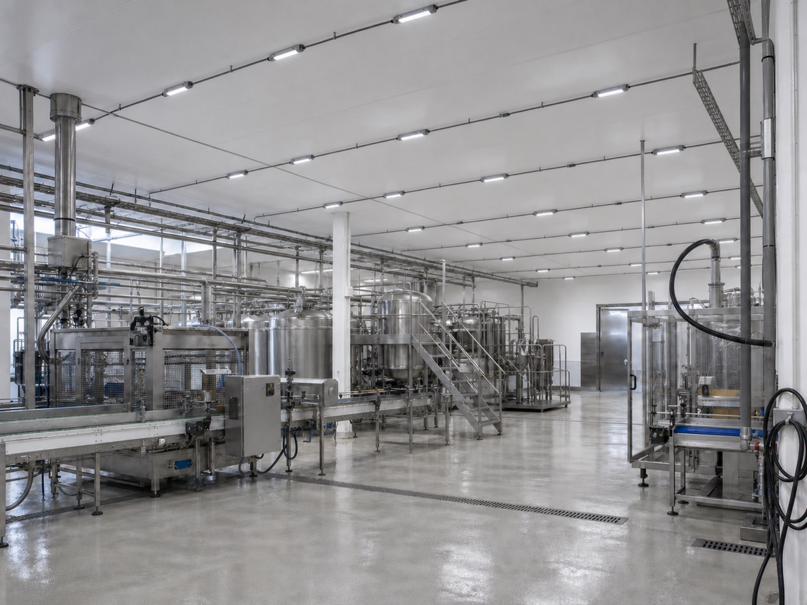 WP01-20W waterproof fixtures in an industrial lighting application