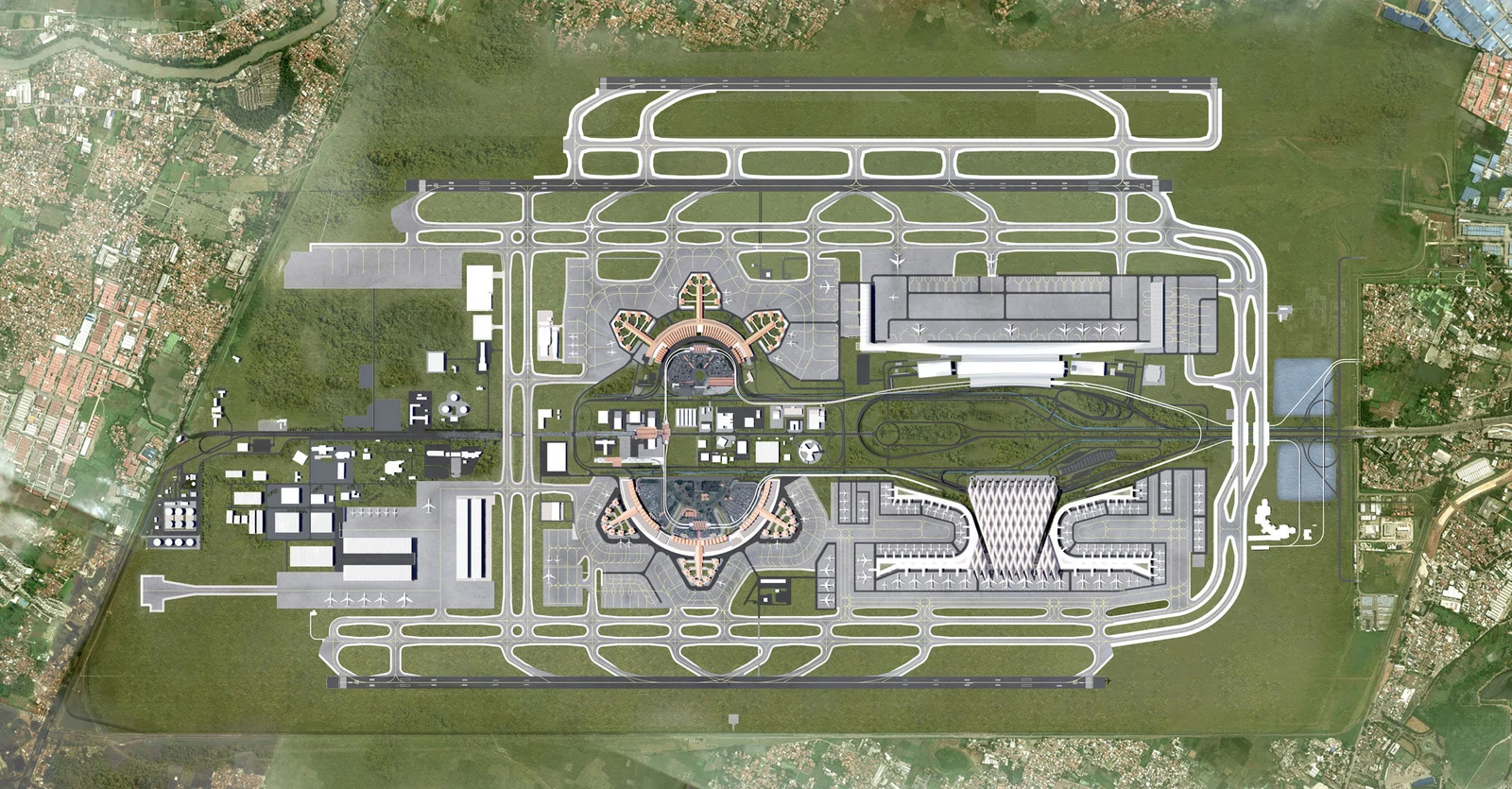 Airport planning illustration supplied with the project materials