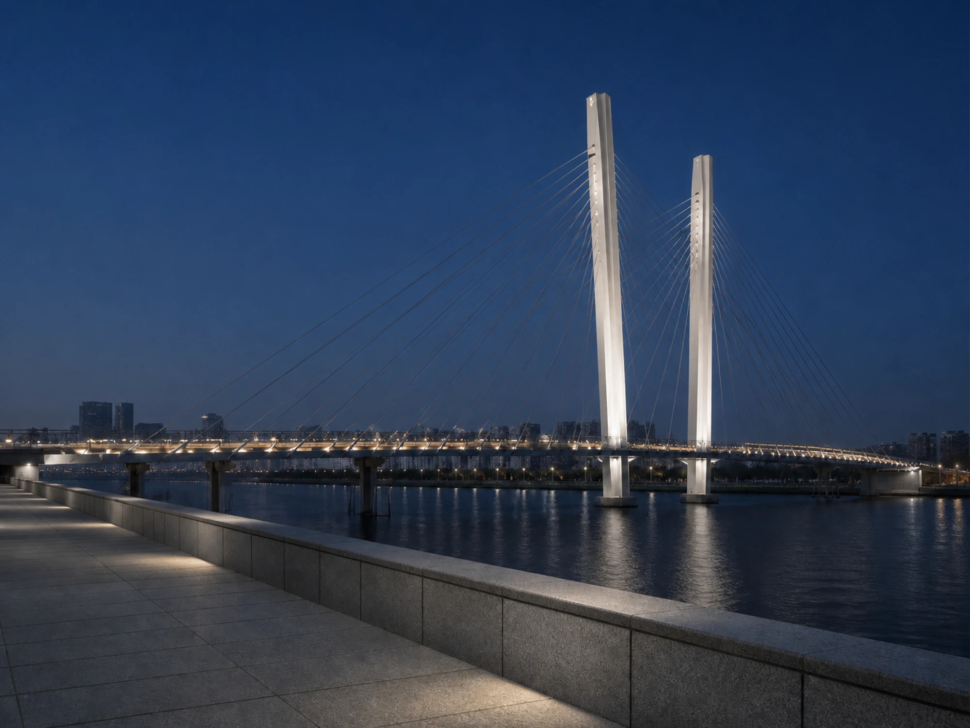 PJ05 family application context on an illuminated bridge