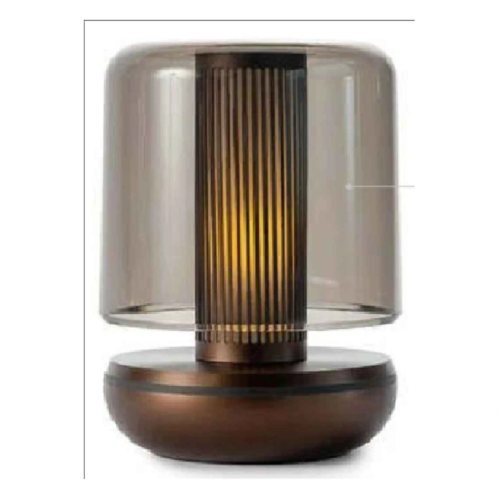 Compact rechargeable table lamp — drawing reference