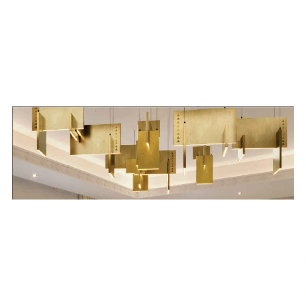 Sculptural metal chandelier — drawing reference