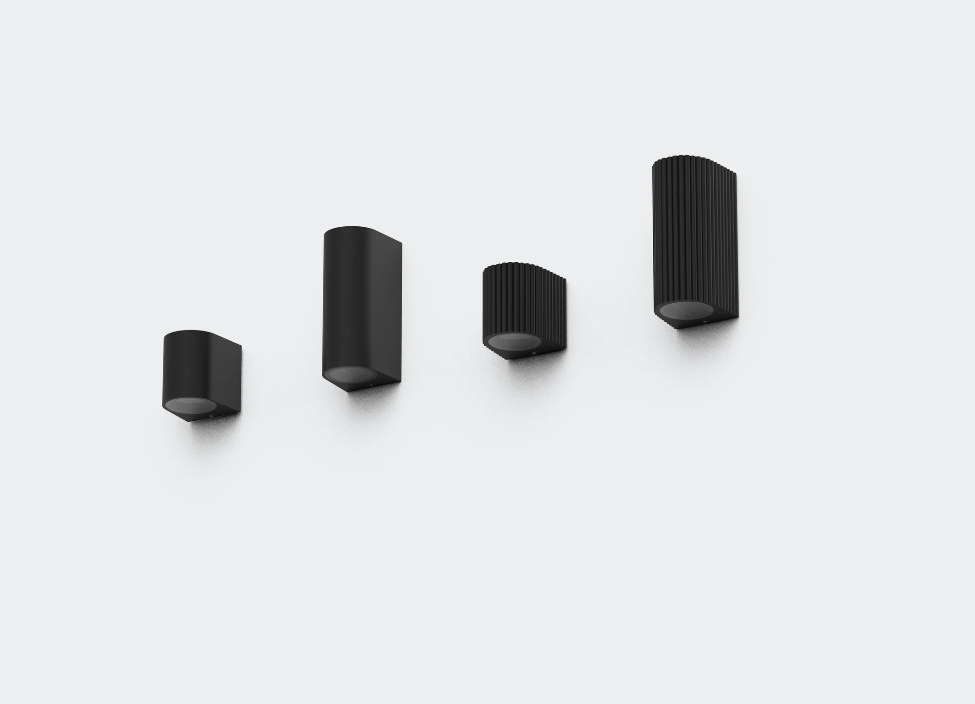WL03, WL03D, WL05 and WL05D GU10 wall light family overview