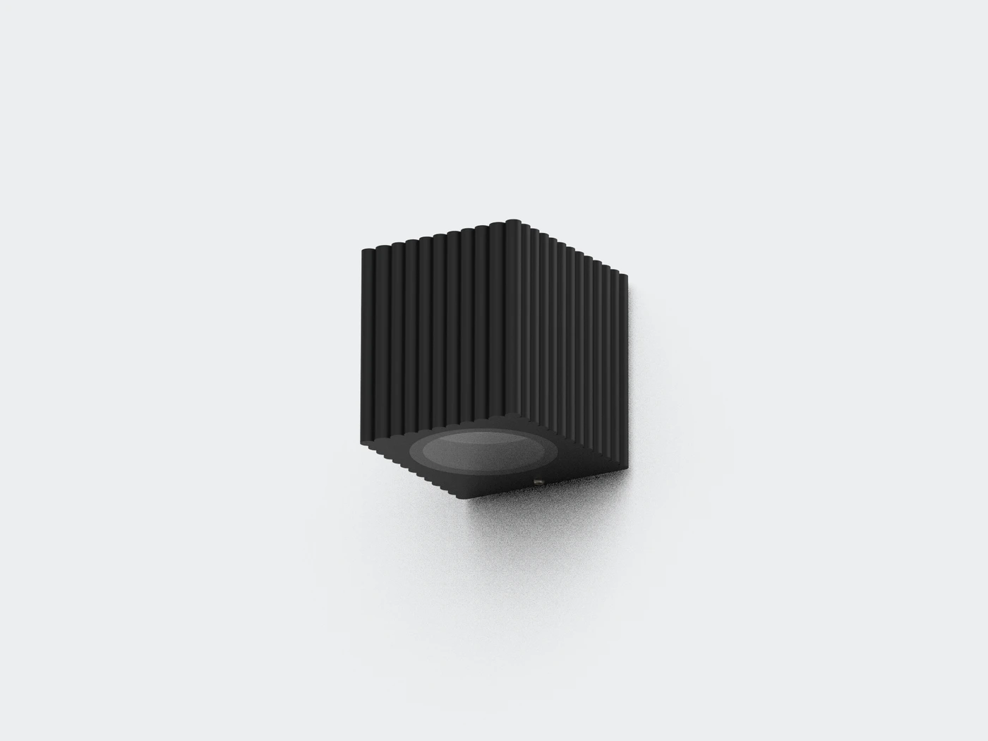 WL06 ribbed square GU10 outdoor wall light housing