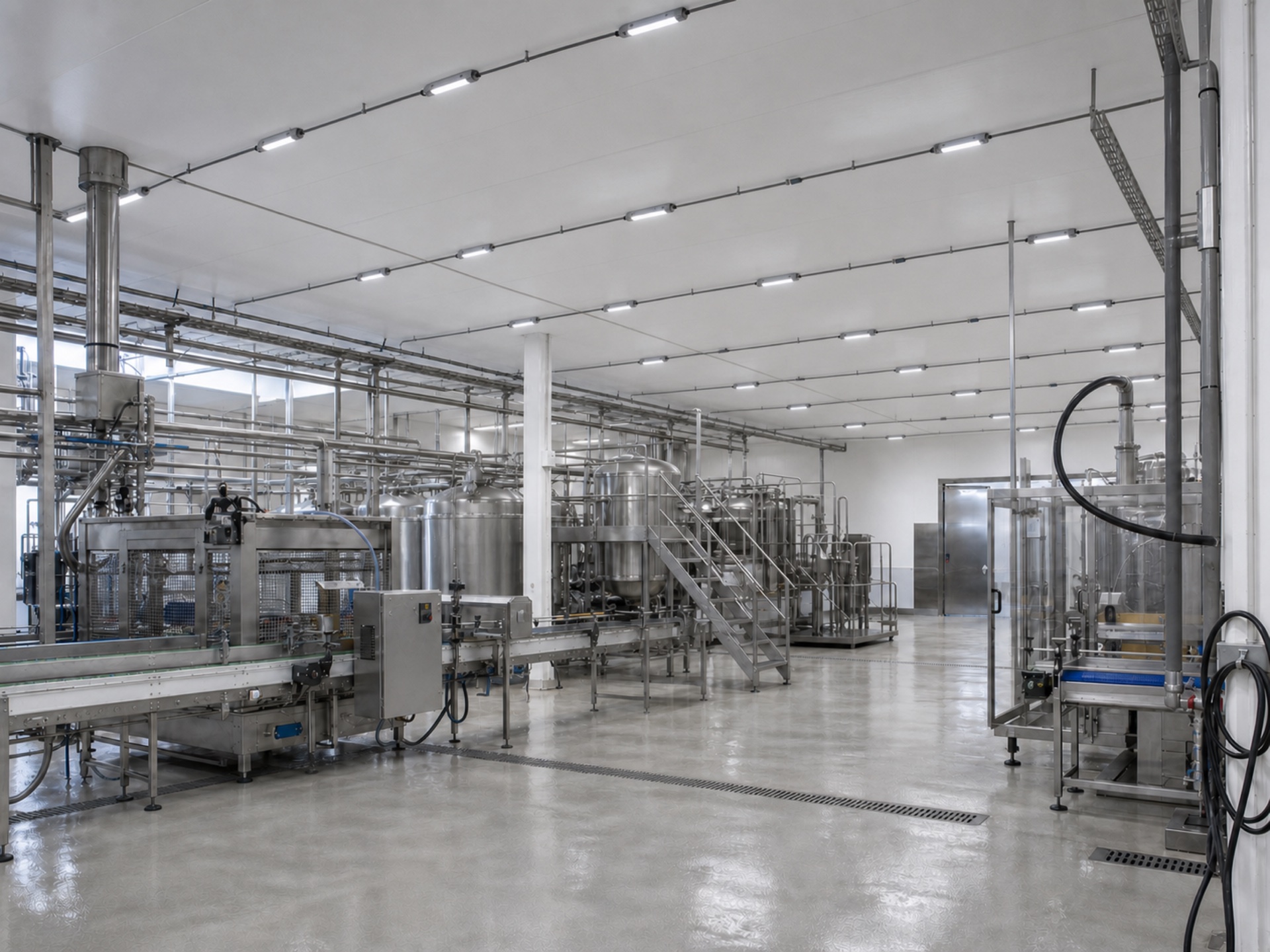 WP01-20W waterproof fixtures in an industrial lighting application