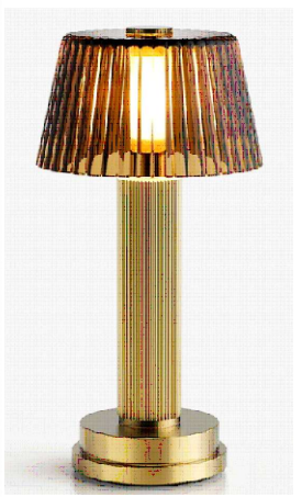 Striped-glass table lamp drawing reference