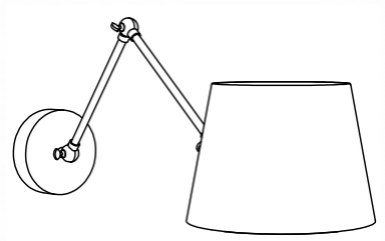 Adjustable wall light drawing reference