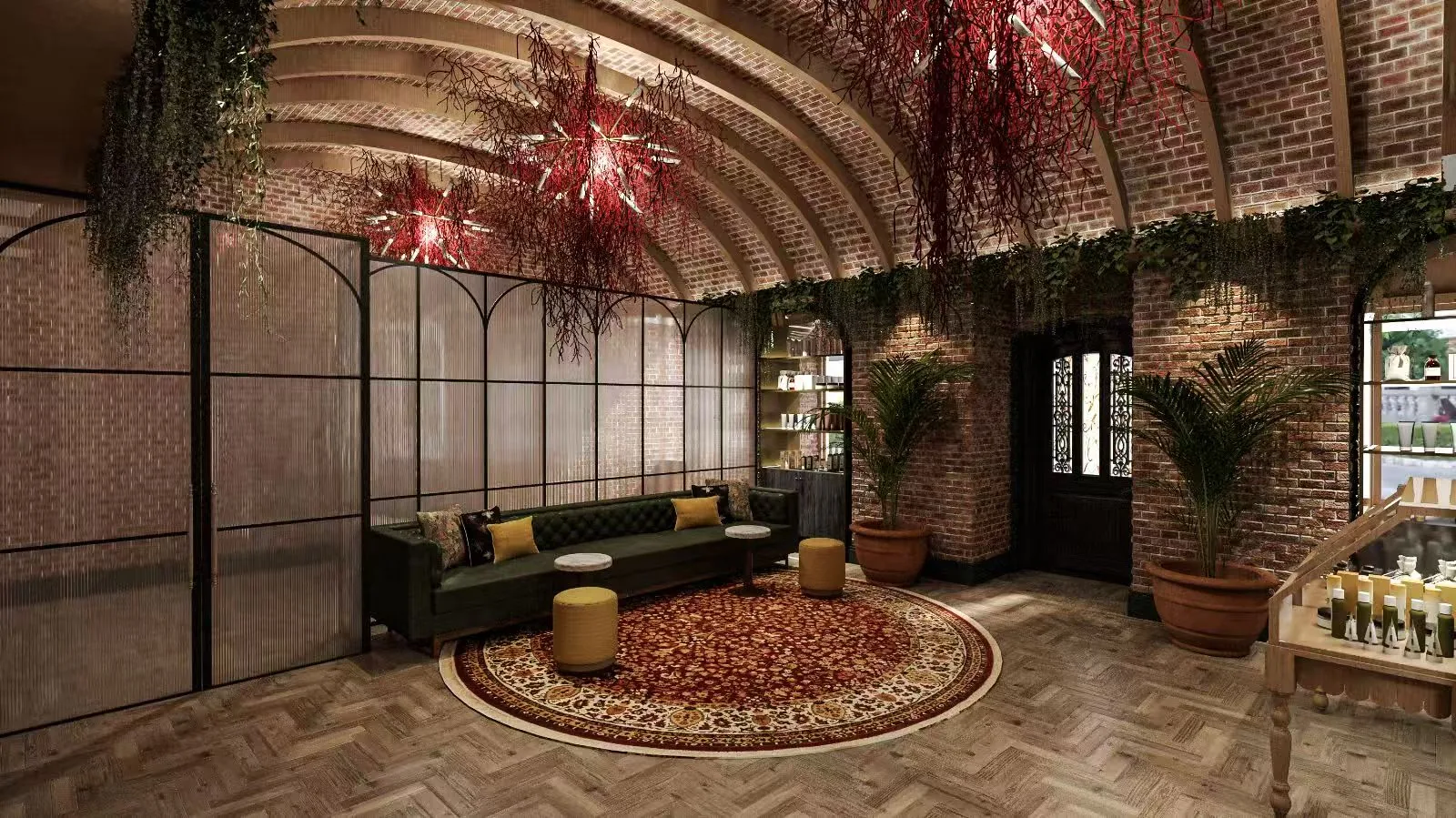 Garden hospitality lighting at the K36 hotel